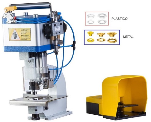 máquina pneumática para colocação ilhoses